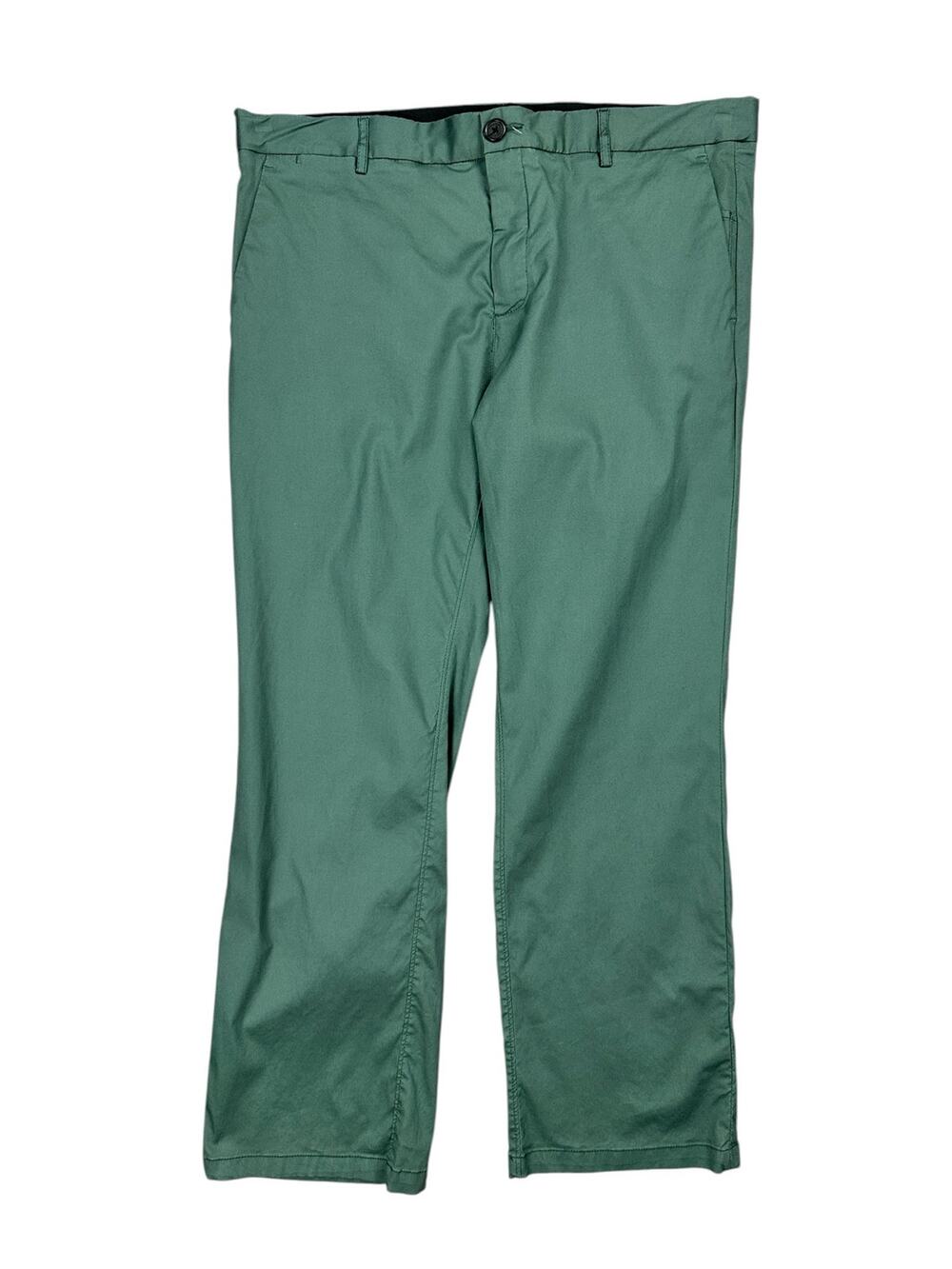 7 Diamonds Parker Performance Straight Stretch Chino Pants Green — Size 36